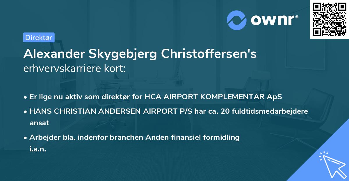 Alexander Skygebjerg Christoffersen's erhvervskarriere kort