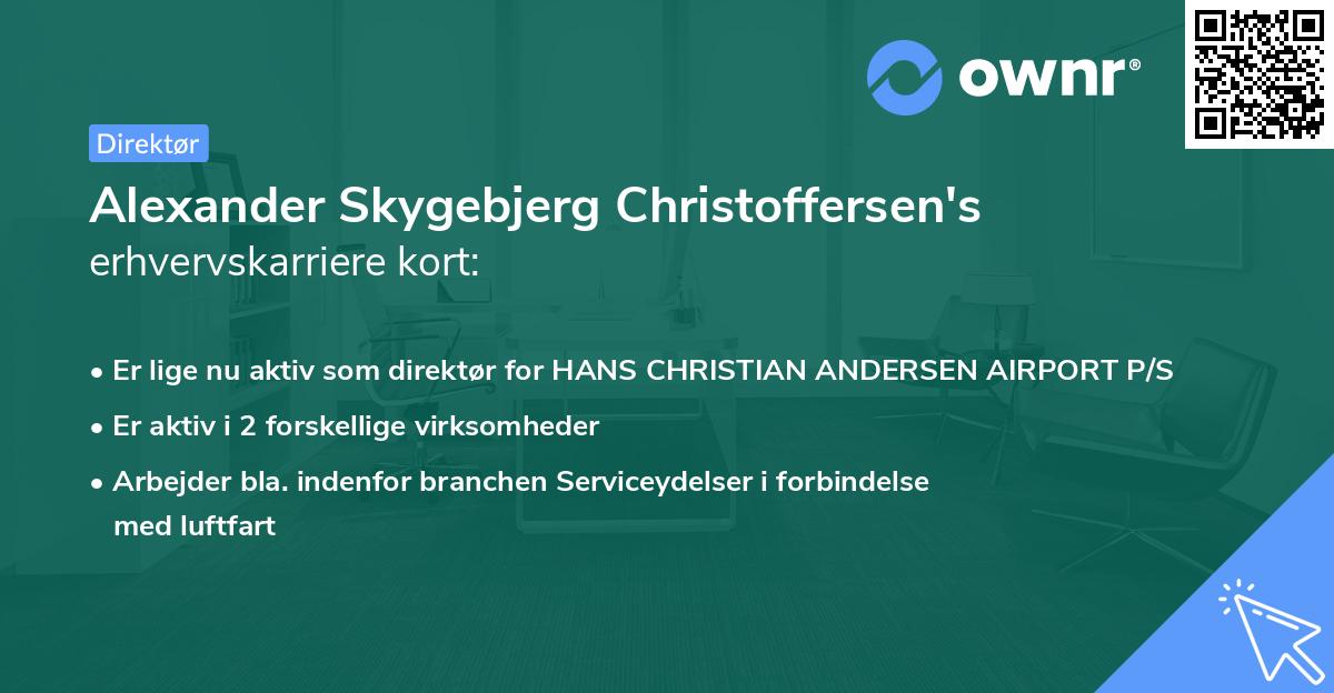 Alexander Skygebjerg Christoffersen's erhvervskarriere kort