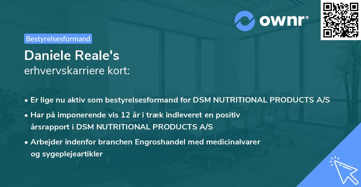 Daniele Reale's erhvervskarriere kort