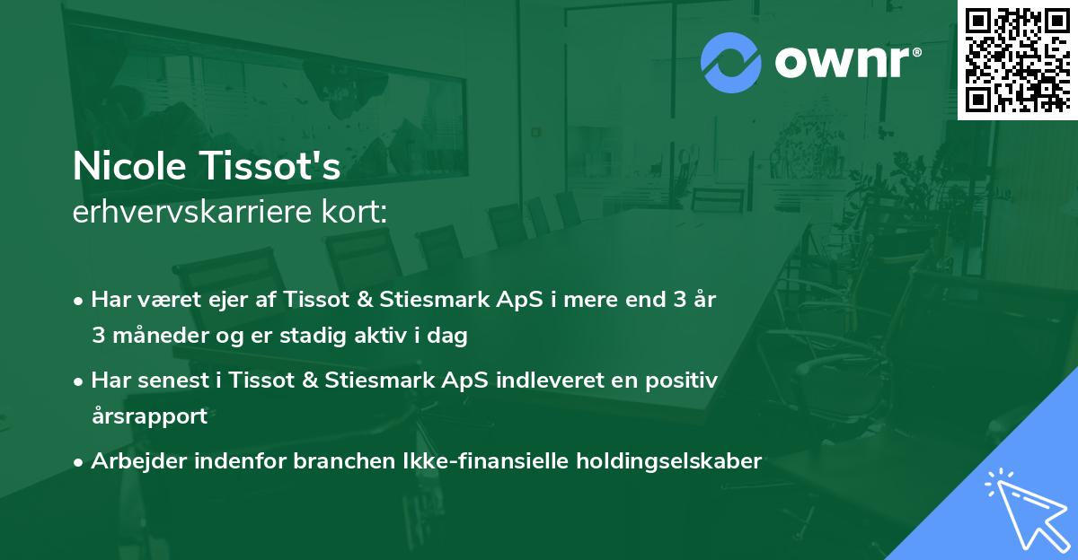 Nicole Tissot's erhvervskarriere kort