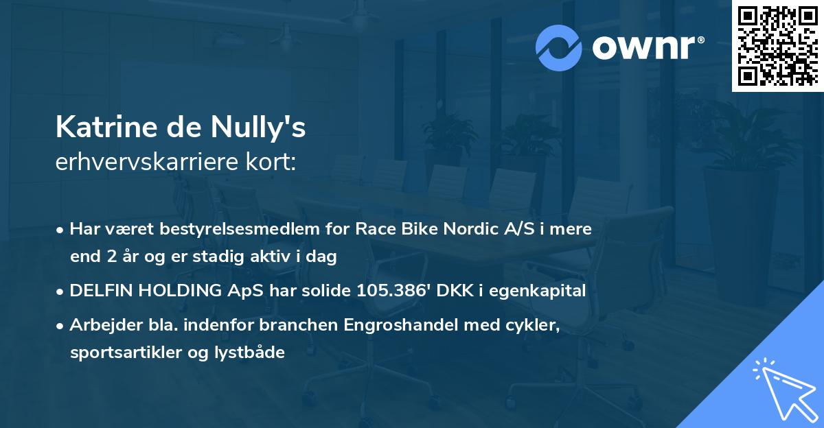 Katrine de Nully's erhvervskarriere kort