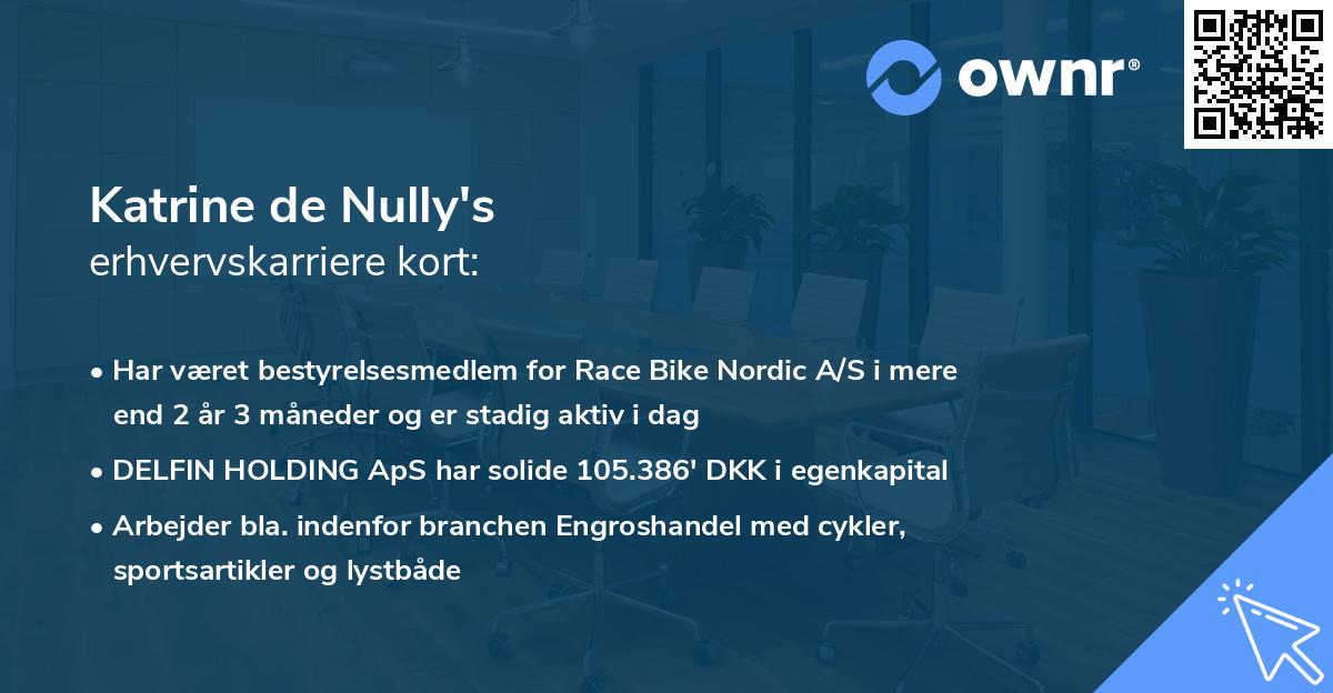 Katrine de Nully's erhvervskarriere kort