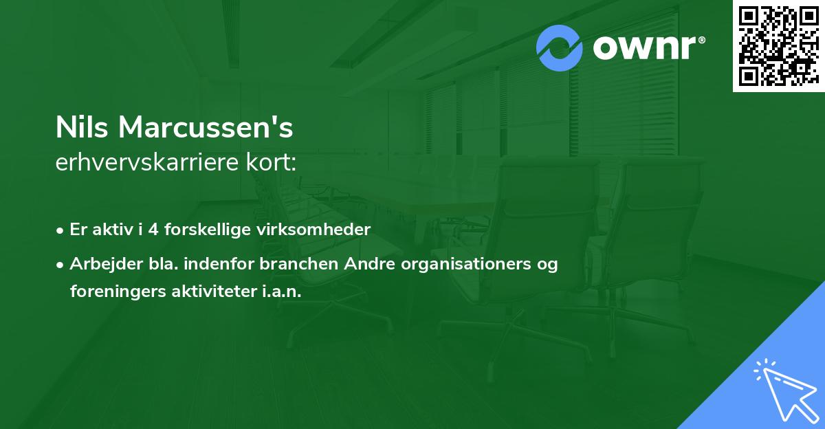 Nils Marcussen's erhvervskarriere kort