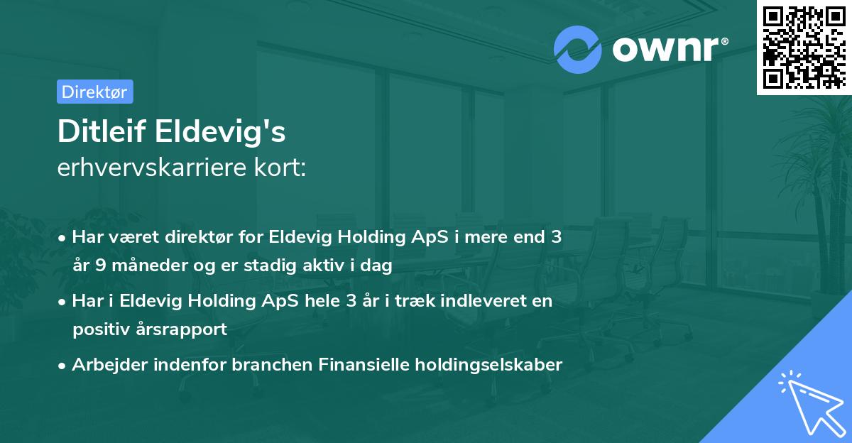 Ditleif Eldevig's erhvervskarriere kort