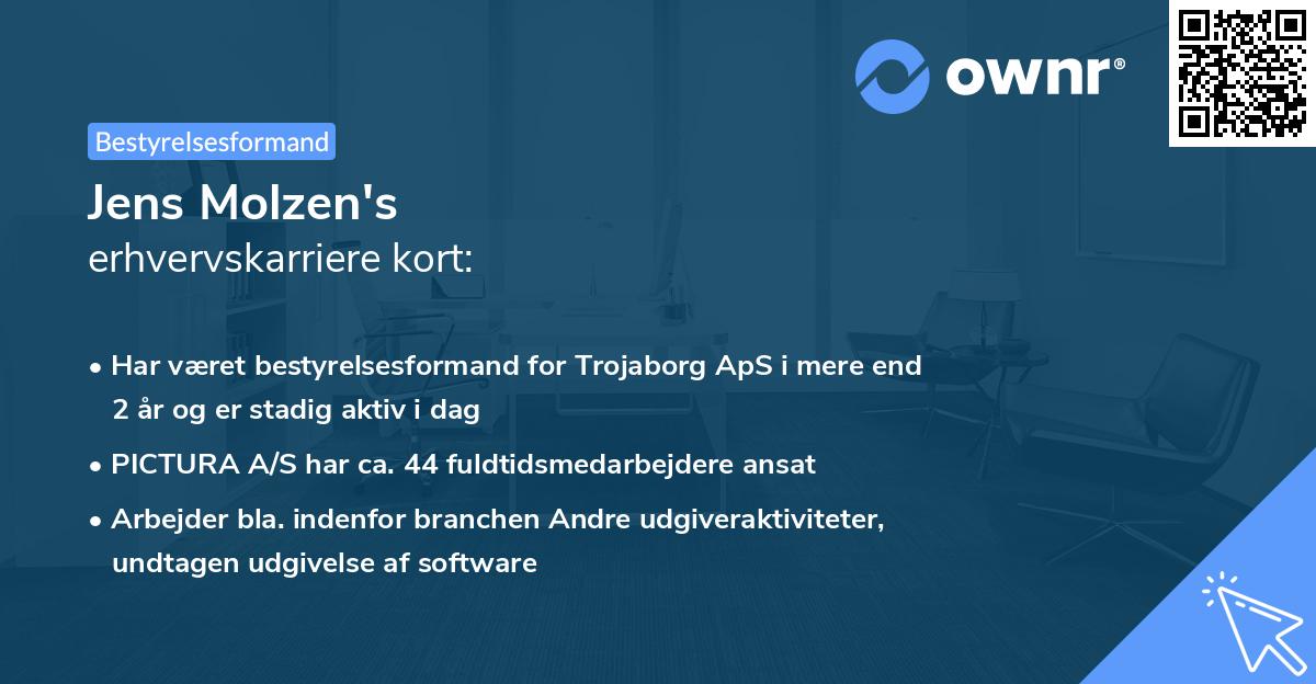 Jens Molzen's erhvervskarriere kort