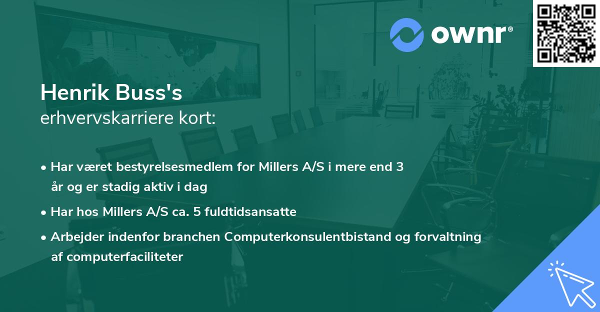Henrik Buss's erhvervskarriere kort