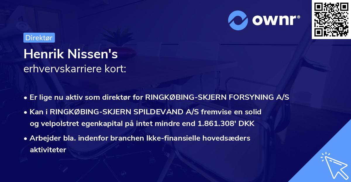 Henrik Nissen's erhvervskarriere kort