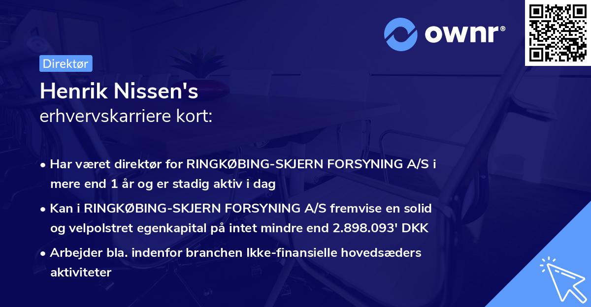 Henrik Nissen's erhvervskarriere kort