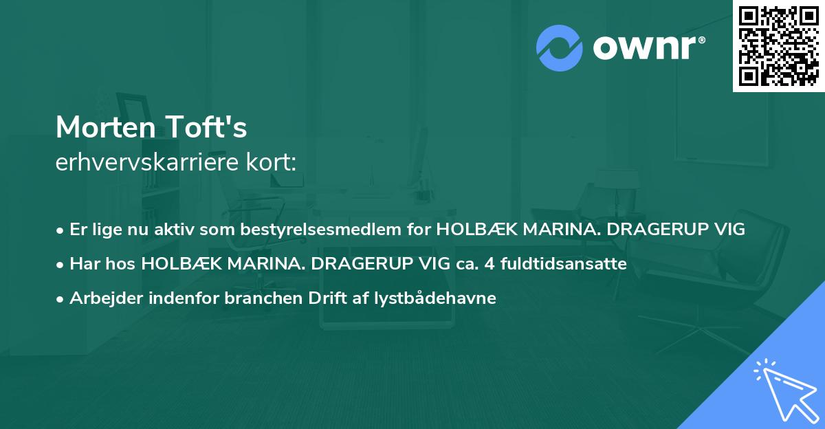 Morten Toft's erhvervskarriere kort