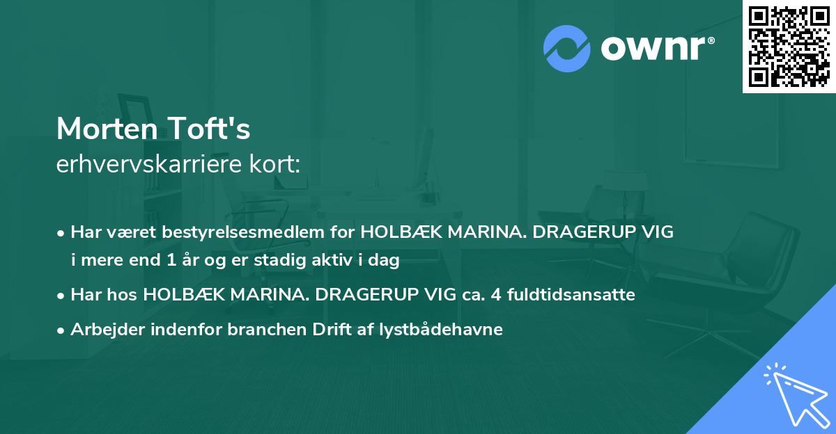 Morten Toft's erhvervskarriere kort
