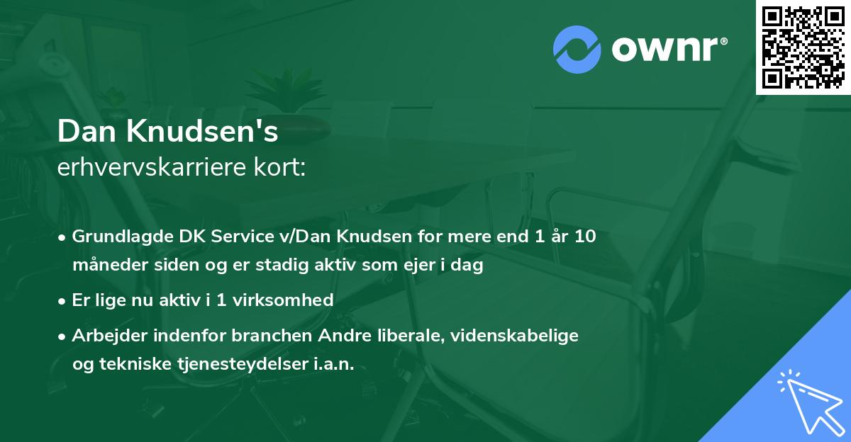 Dan Knudsen's erhvervskarriere kort