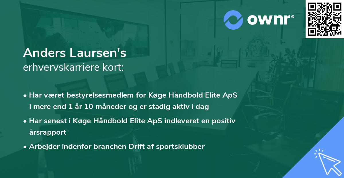 Anders Laursen's erhvervskarriere kort