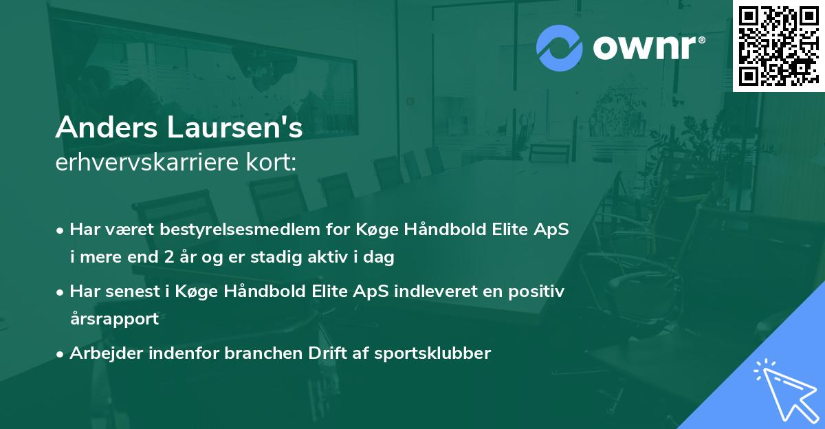 Anders Laursen's erhvervskarriere kort