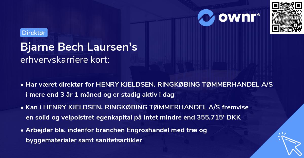 Bjarne Bech Laursen's erhvervskarriere kort