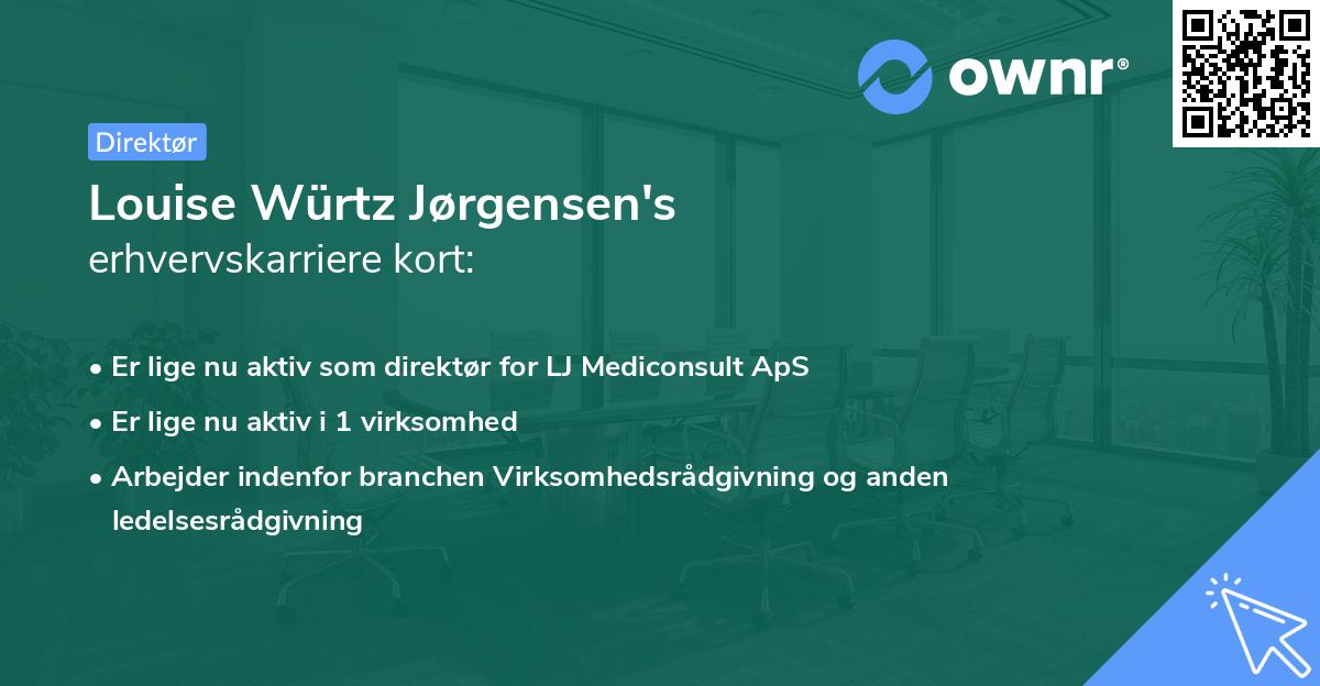 Louise Würtz Jørgensen's erhvervskarriere kort