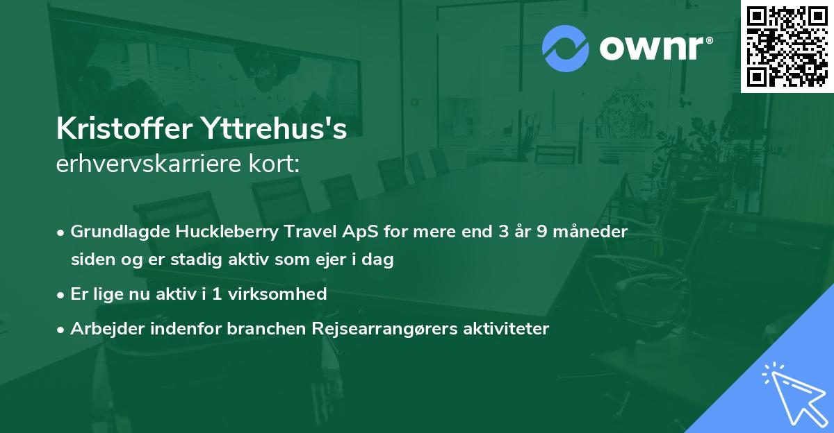 Kristoffer Yttrehus's erhvervskarriere kort