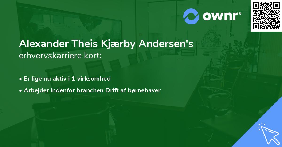 Alexander Theis Kjærby Andersen's erhvervskarriere kort