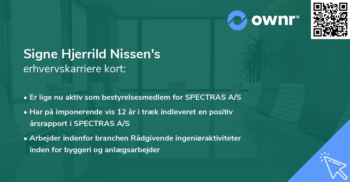 Signe Hjerrild Nissen's erhvervskarriere kort
