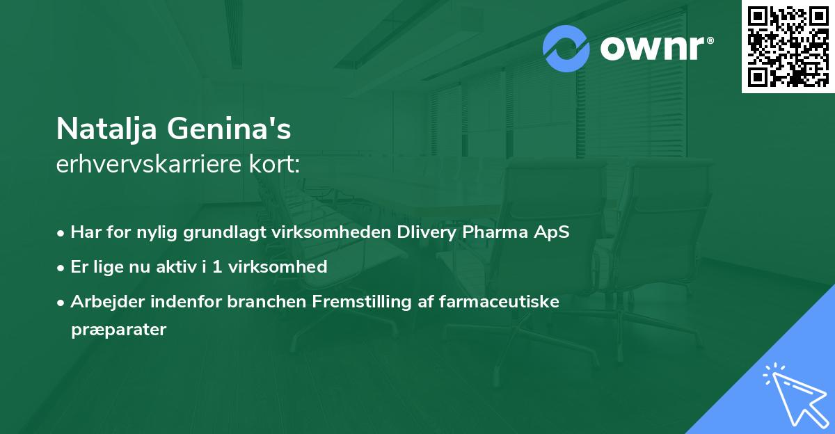 Natalja Genina's erhvervskarriere kort