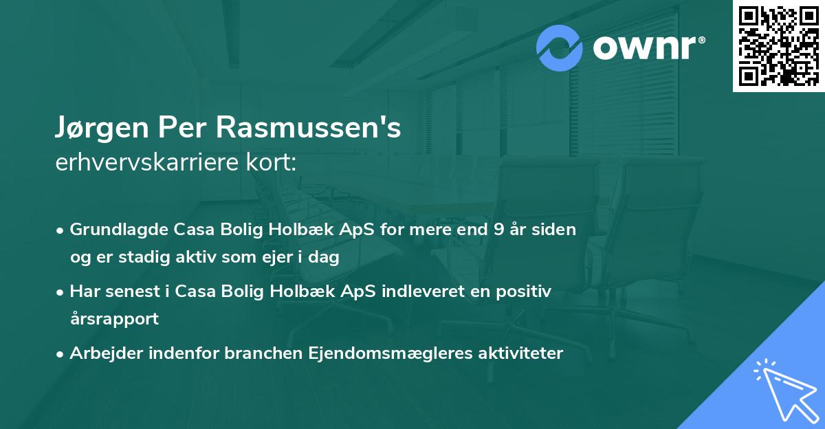 Jørgen Per Rasmussen's erhvervskarriere kort