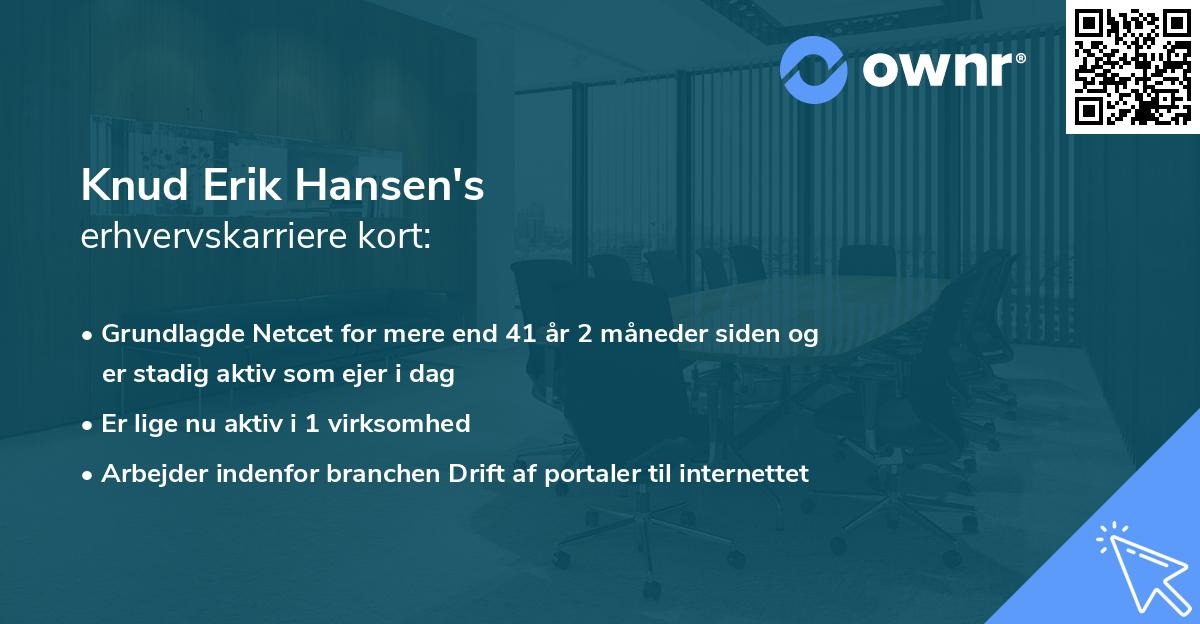 Knud Erik Hansen's erhvervskarriere kort