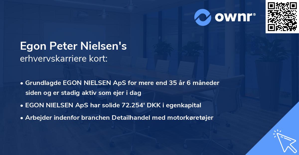 Egon Peter Nielsen's erhvervskarriere kort