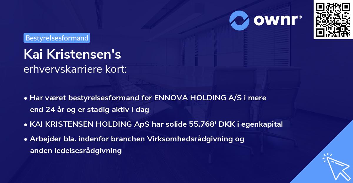 Kai Kristensen's erhvervskarriere kort