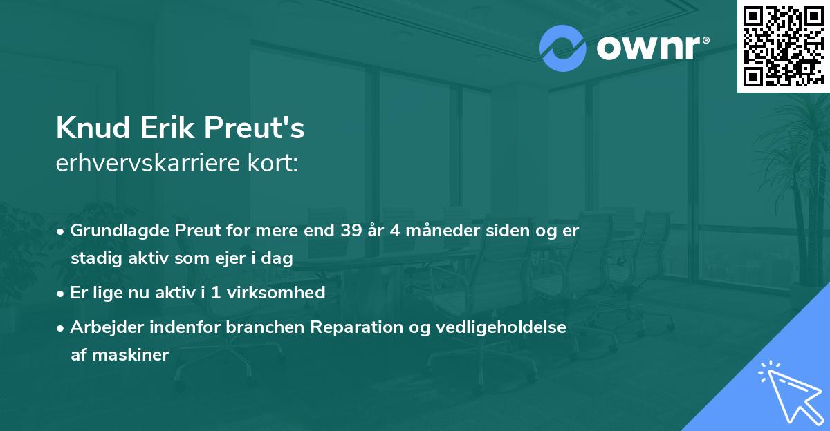 Knud Erik Preut's erhvervskarriere kort