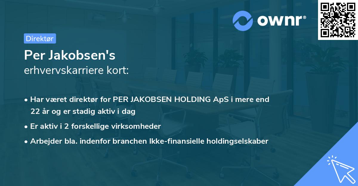 Per Jakobsen's erhvervskarriere kort