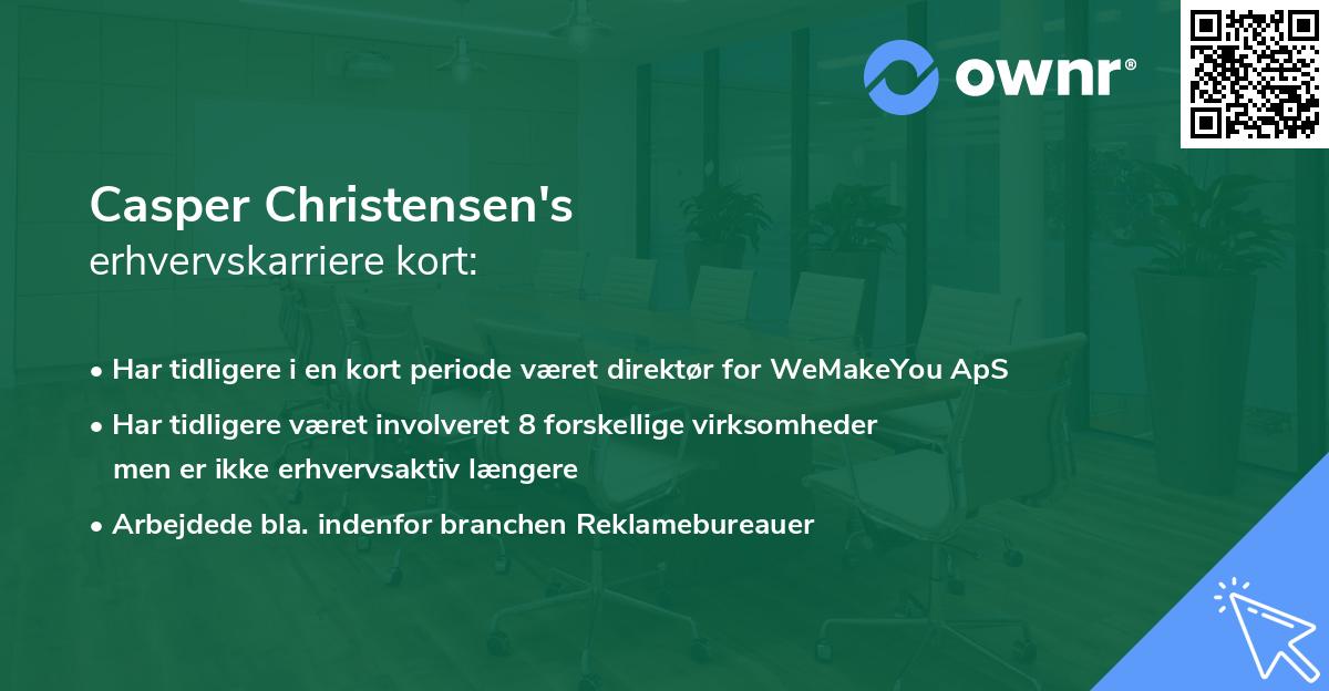 Casper Christensen's erhvervskarriere kort