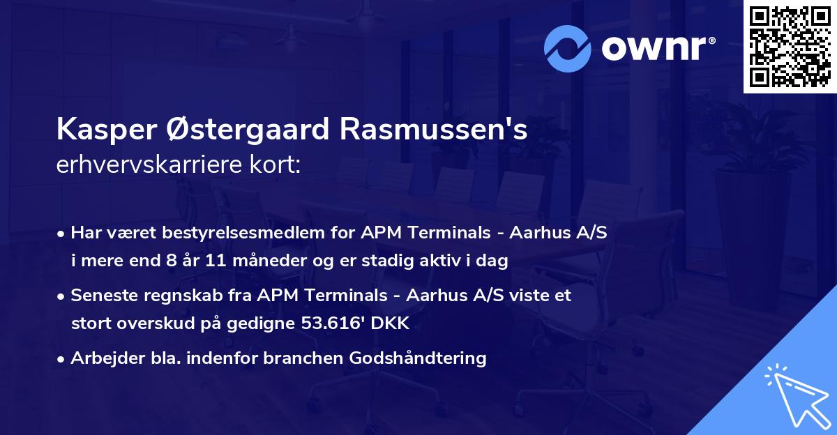Kasper Østergaard Rasmussen's erhvervskarriere kort