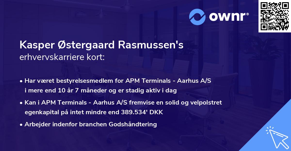 Kasper Østergaard Rasmussen's erhvervskarriere kort