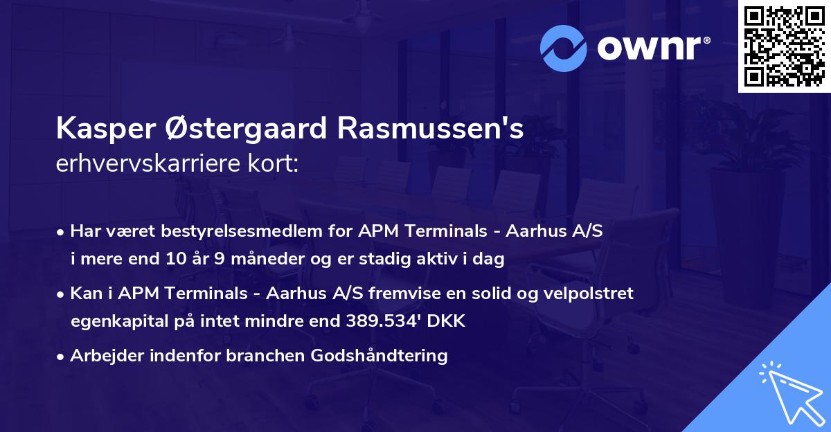 Kasper Østergaard Rasmussen's erhvervskarriere kort