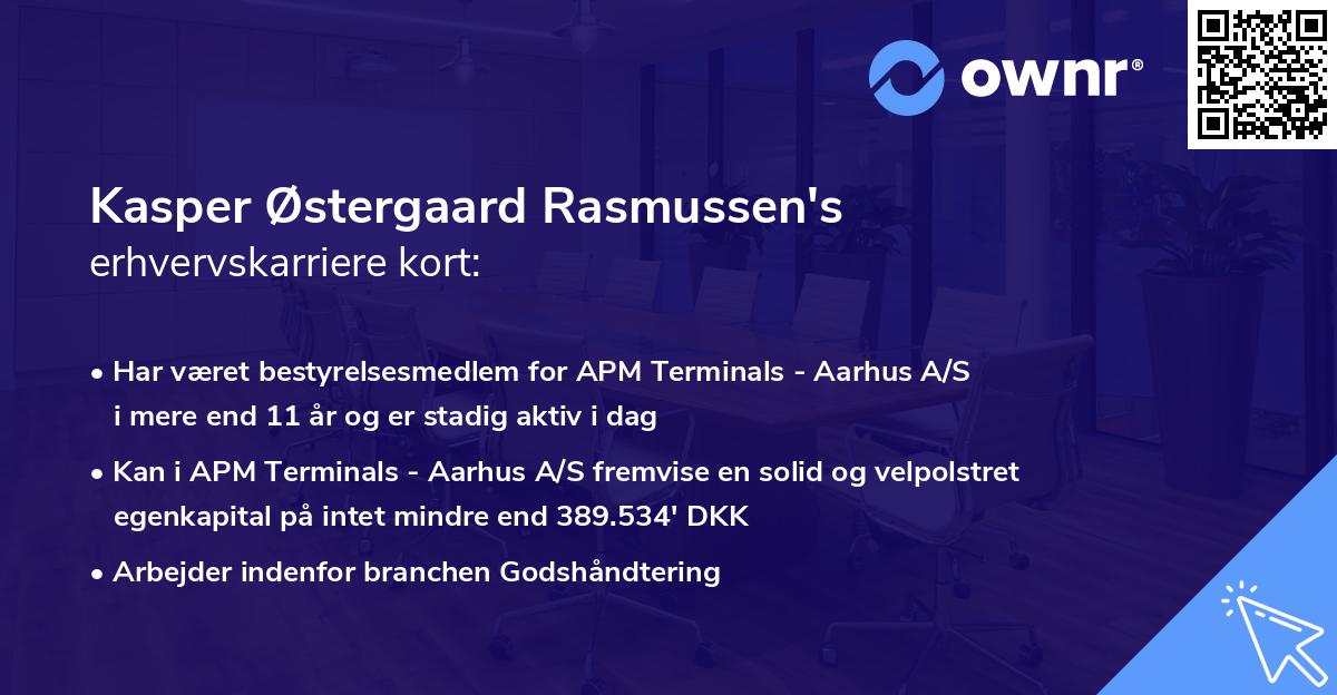 Kasper Østergaard Rasmussen's erhvervskarriere kort