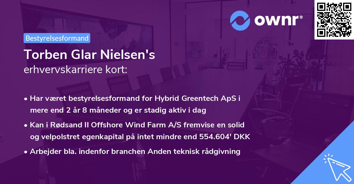 Torben Glar Nielsen's erhvervskarriere kort