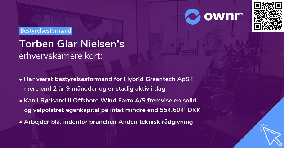 Torben Glar Nielsen's erhvervskarriere kort