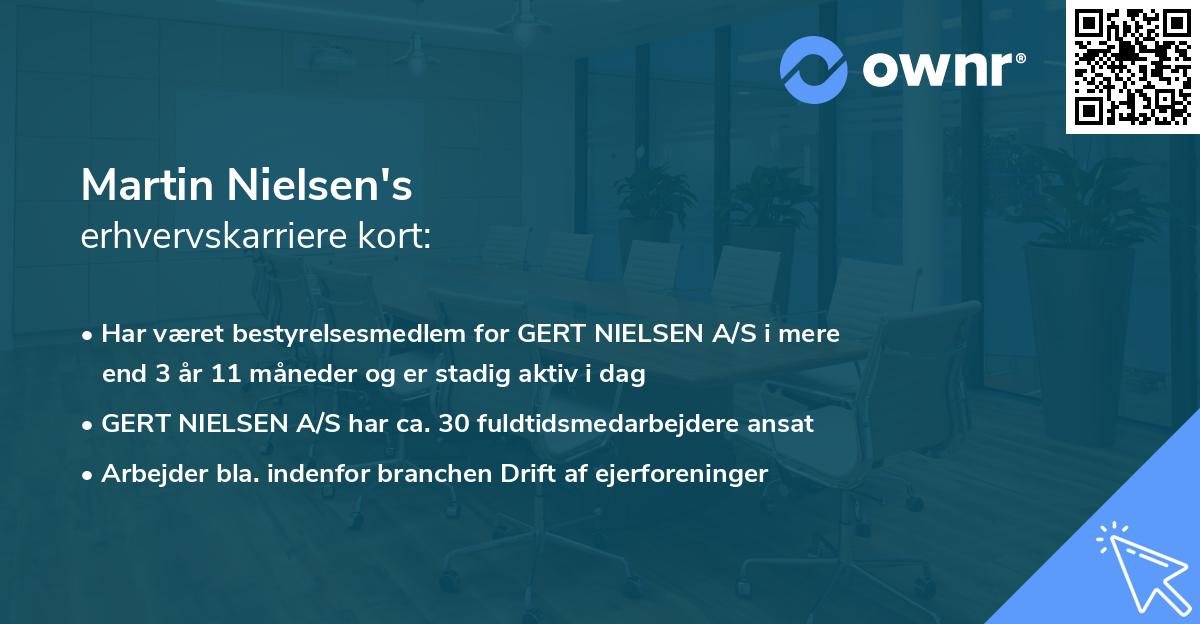 Martin Nielsen's erhvervskarriere kort