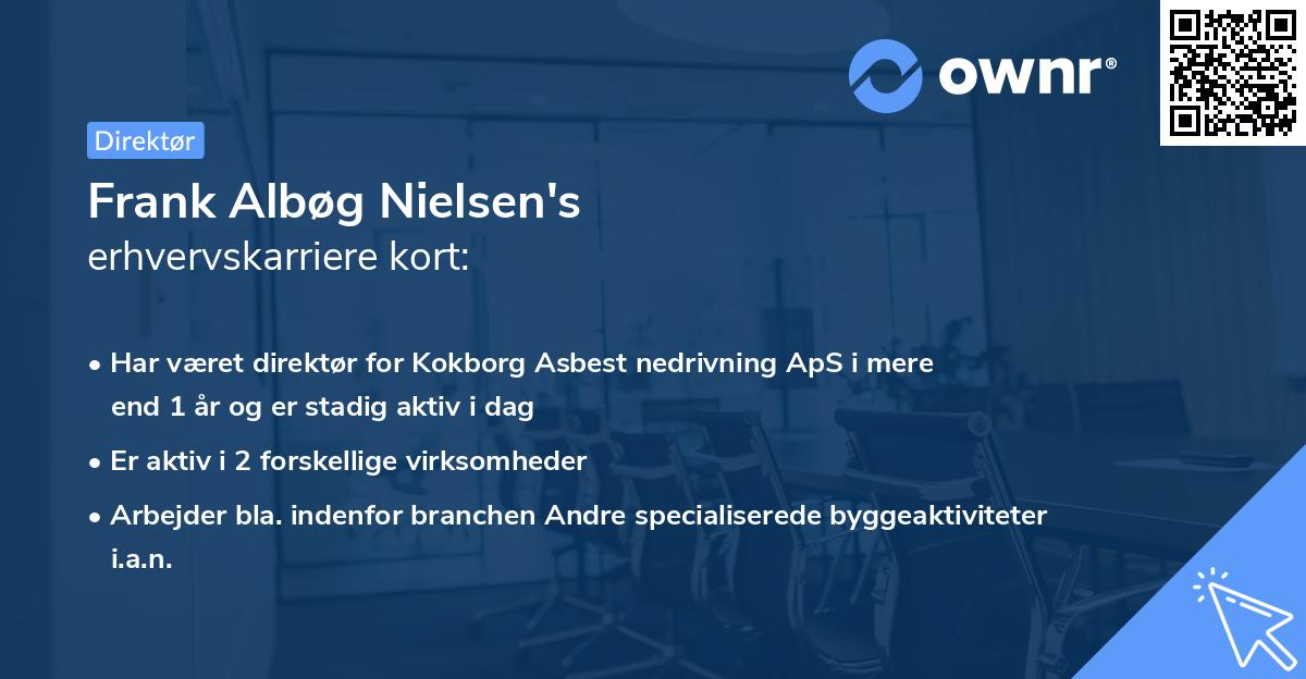 Frank Albøg Nielsen's erhvervskarriere kort