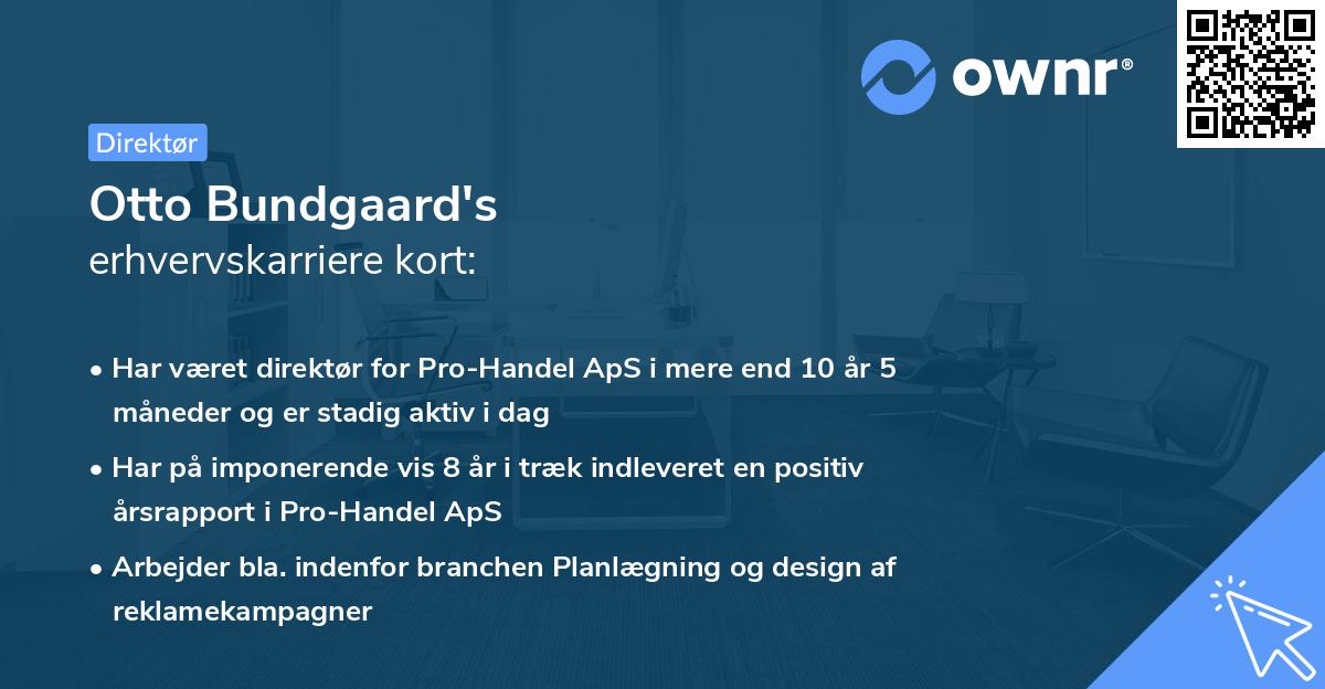 Otto Bundgaard's erhvervskarriere kort