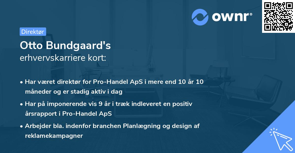 Otto Bundgaard's erhvervskarriere kort