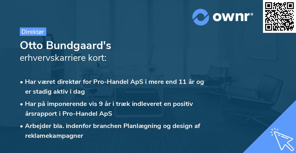 Otto Bundgaard's erhvervskarriere kort