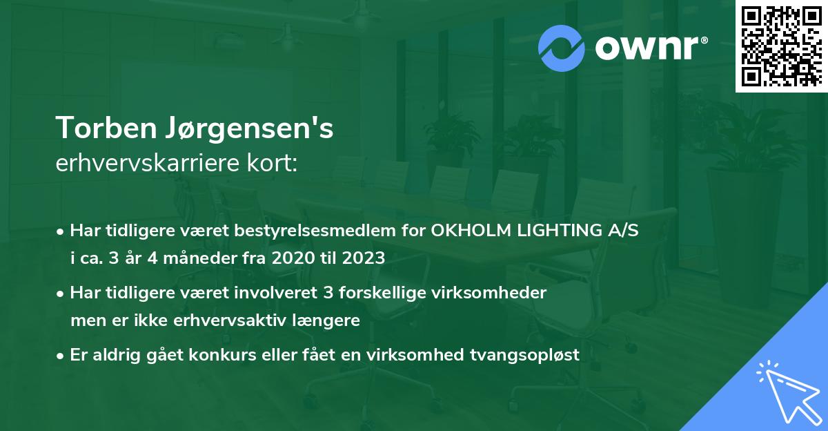 Torben Jørgensen's erhvervskarriere kort