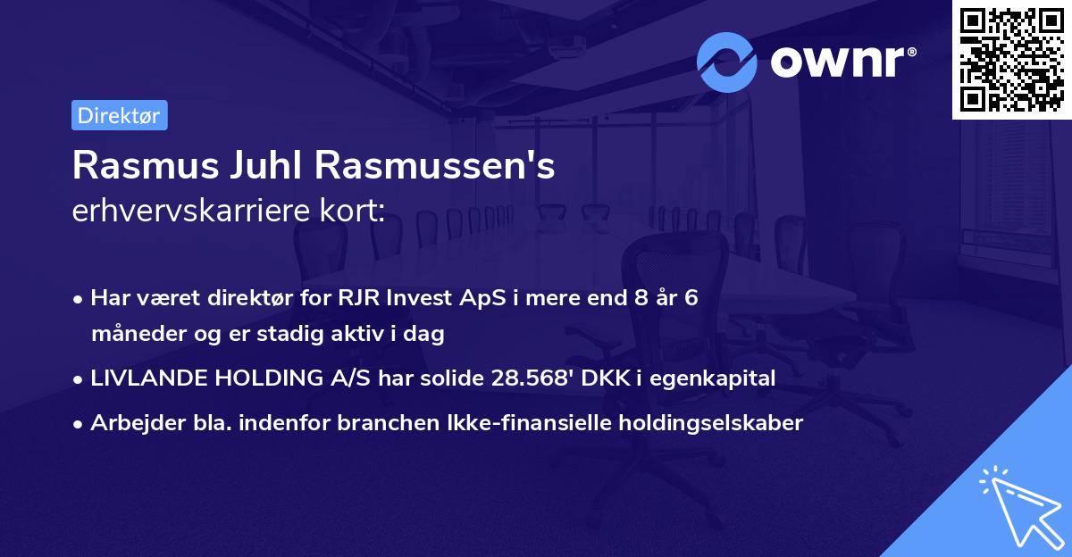 Rasmus Juhl Rasmussen's erhvervskarriere kort