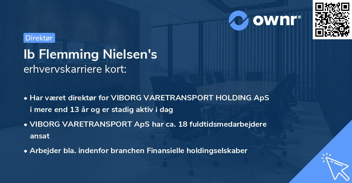 Ib Flemming Nielsen's erhvervskarriere kort