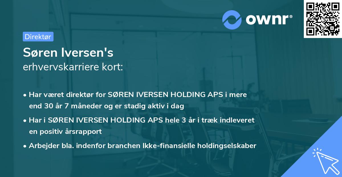 Søren Iversen's erhvervskarriere kort