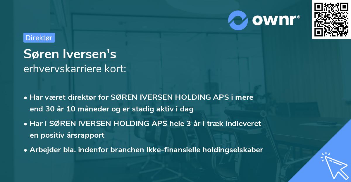 Søren Iversen's erhvervskarriere kort