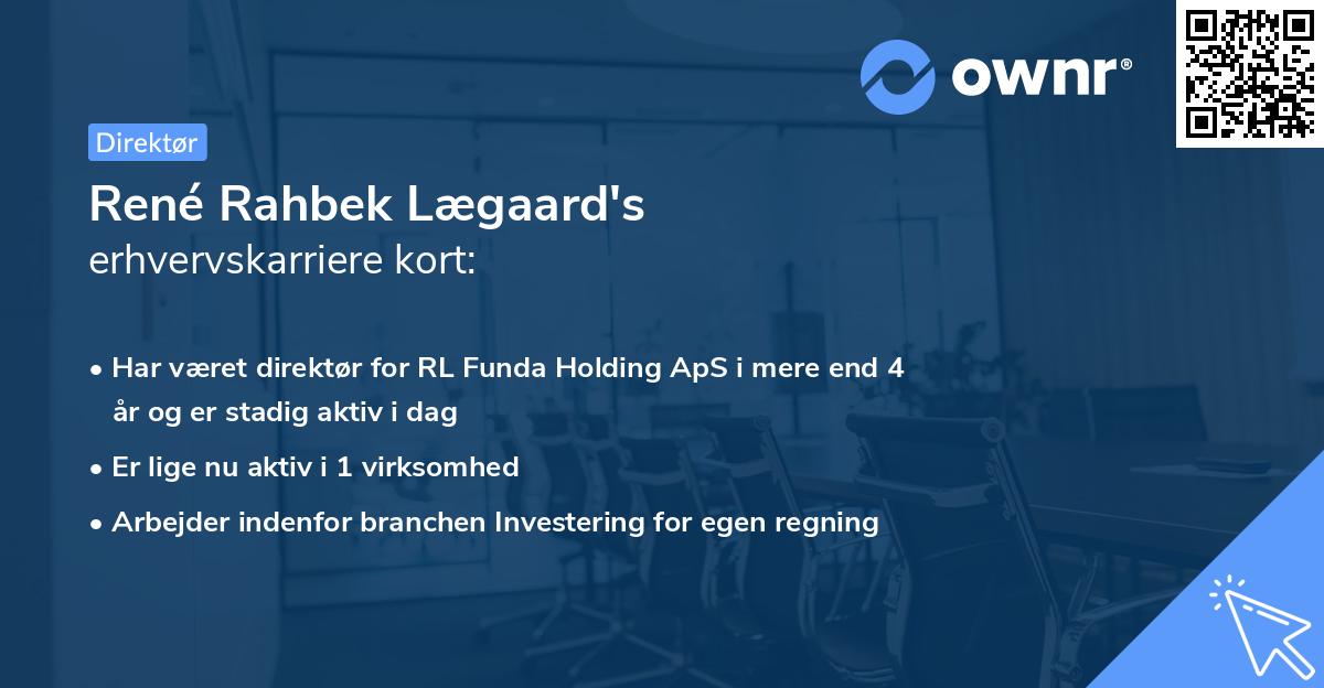 René Rahbek Lægaard's erhvervskarriere kort