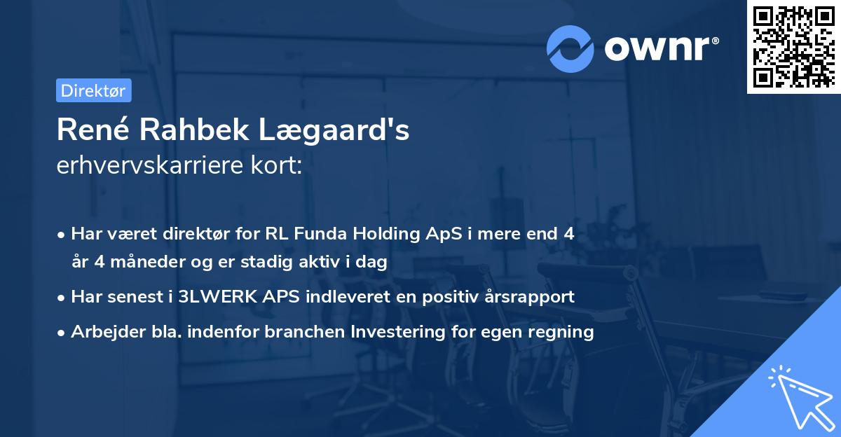 René Rahbek Lægaard's erhvervskarriere kort