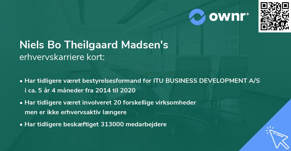 Niels Bo Theilgaard Madsen's erhvervskarriere kort