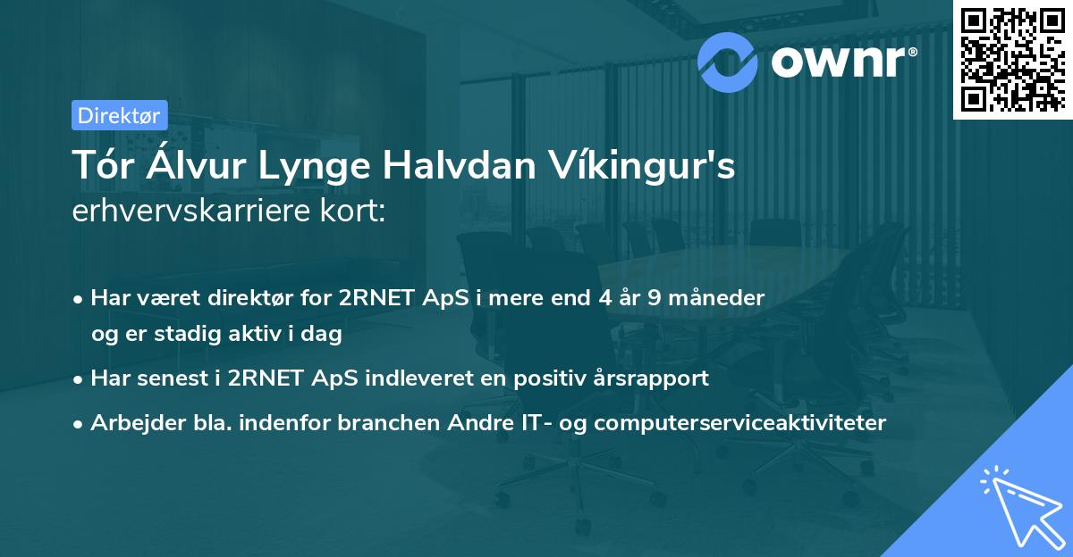 Tór Álvur Lynge Halvdan Víkingur's erhvervskarriere kort